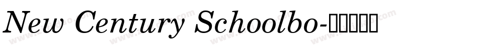 New Century Schoolbo字体转换